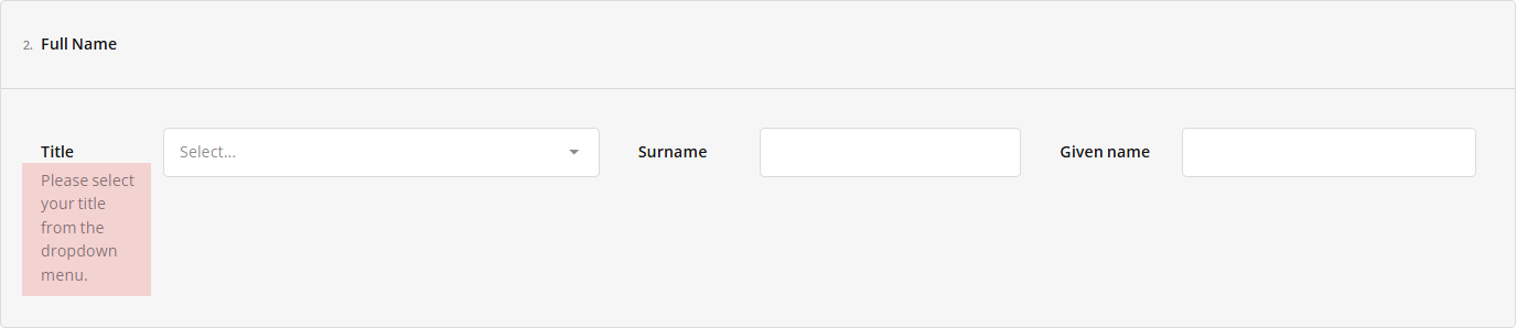 Lengthy question description aligned to the left, with the question title width set to 100px